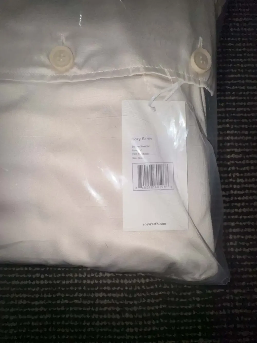 Cozy Earth Bamboo Sheet Set in Oat, Queen Size